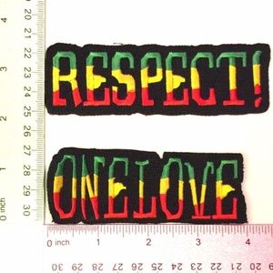 Bob Marley patch rasta one love respect DIY badge